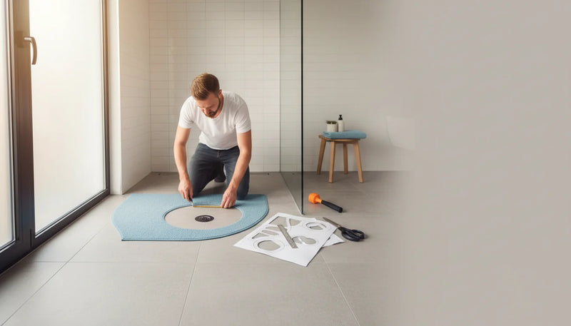 Adapter un tapis de bain pour douche italienne: découpes - Image de couverture