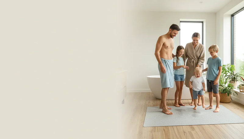 Avis d’une famille de 5 sur un tapis de bain diatomite - Image de couverture