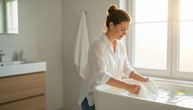 Déjaunir un tapis de bain blanc: solutions maison efficaces - Image de couverture