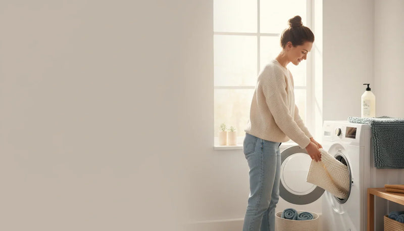 Laver un tapis de bain en coton: températures et cycles - Image de couverture
