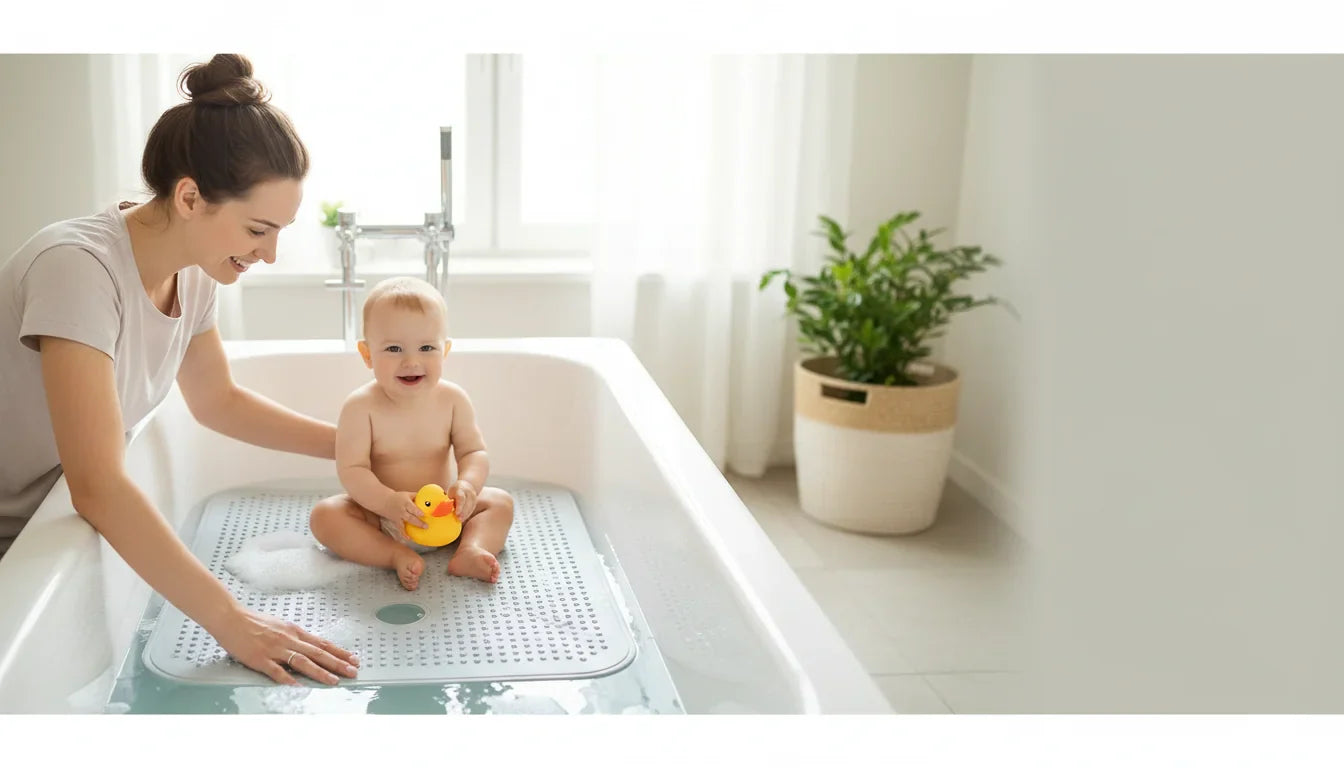 Meilleur tapis de baignoire pour jeunes parents pressés - Image de couverture