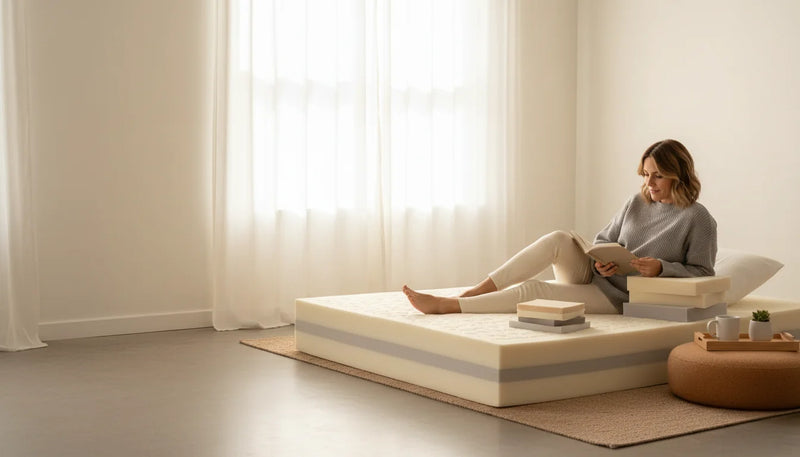Mousse à mémoire de forme: densité et confort au sol - Image de couverture