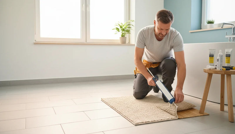 Réparer un tapis de bain décollé: colles et techniques - Image de couverture