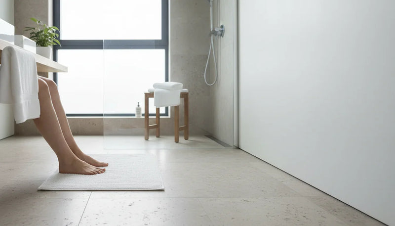 Tapis de bain blancs faciles d’entretien pour locations Airbnb - Image de couverture