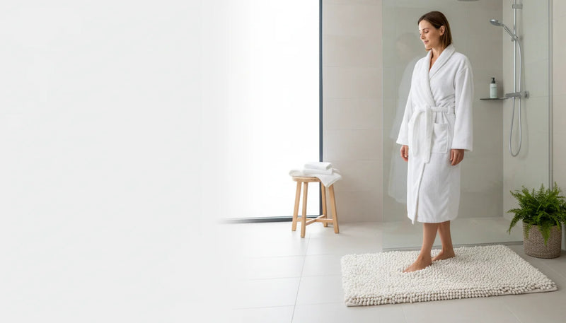 Tapis de bain chenille tout doux: idéals pour pieds sensibles - Image de couverture