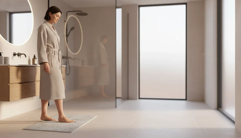 Tapis de bain diatomite: les plaques anti-eau tendance - Image de couverture