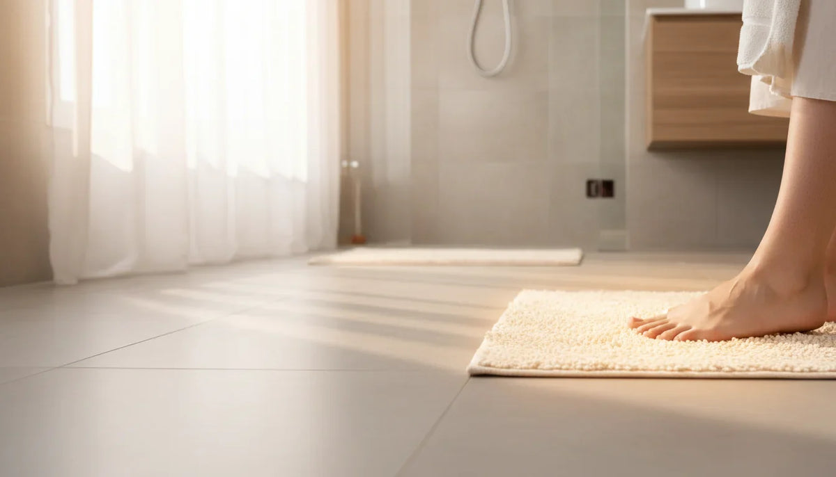 Tapis de bain et chauffage au sol: précautions à respecter - Image de couverture