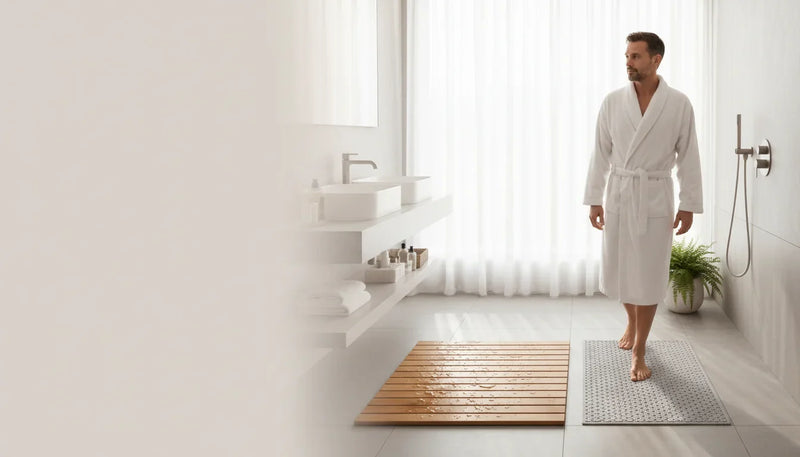 Tapis de douche ou caillebotis: stabilité et durabilité - Image de couverture