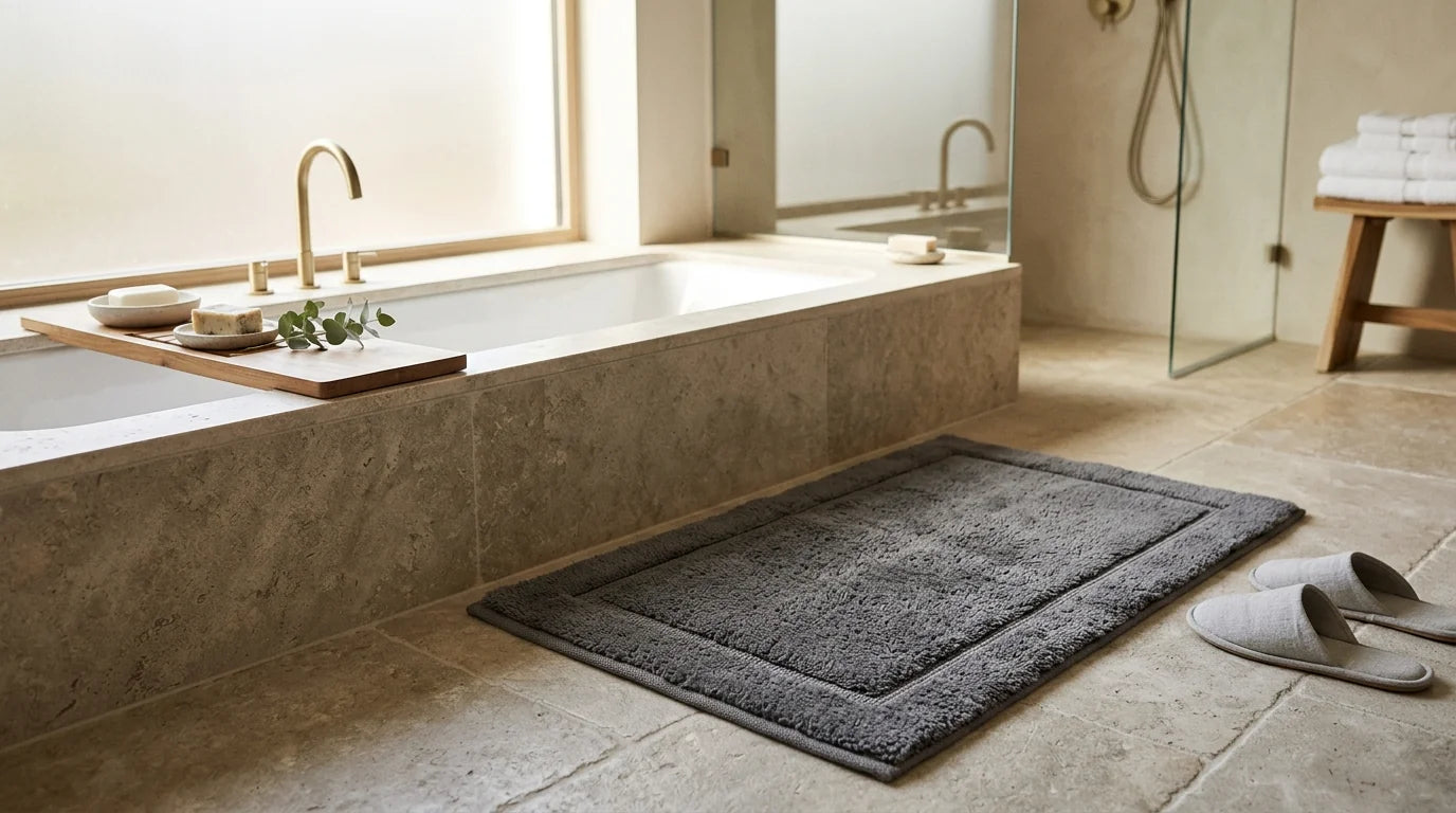 Banner Tapis de bain gris