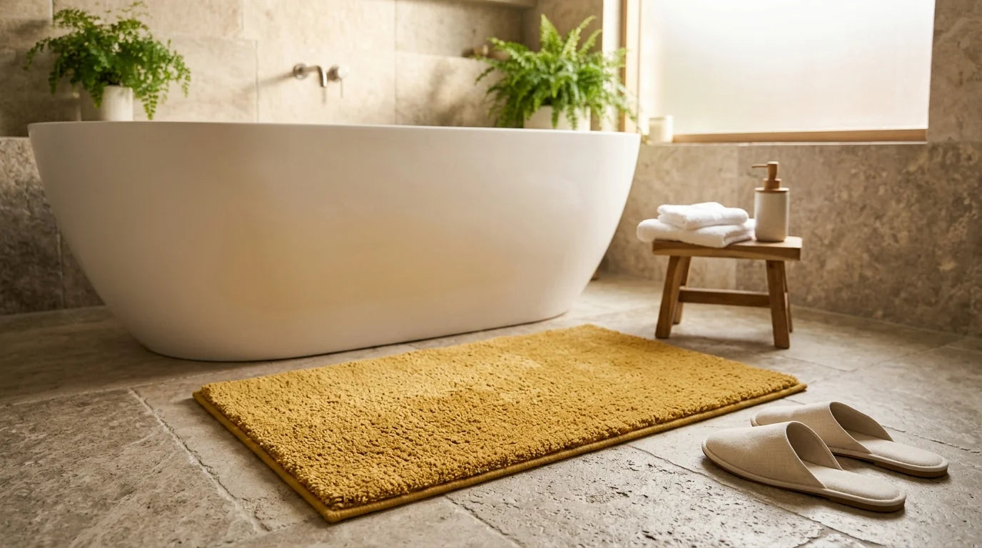 Banner Tapis de bain jaune