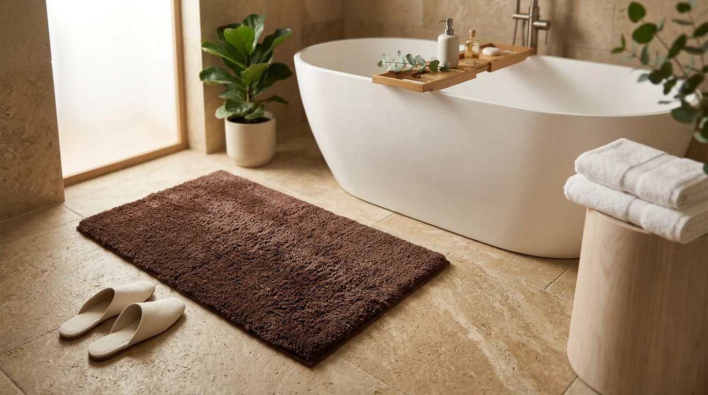 Banner Tapis de bain marron