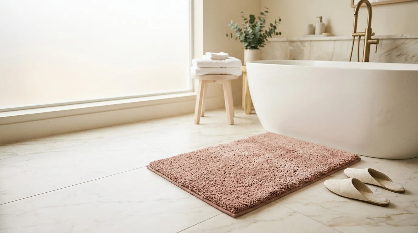 Banner Tapis de bain rose