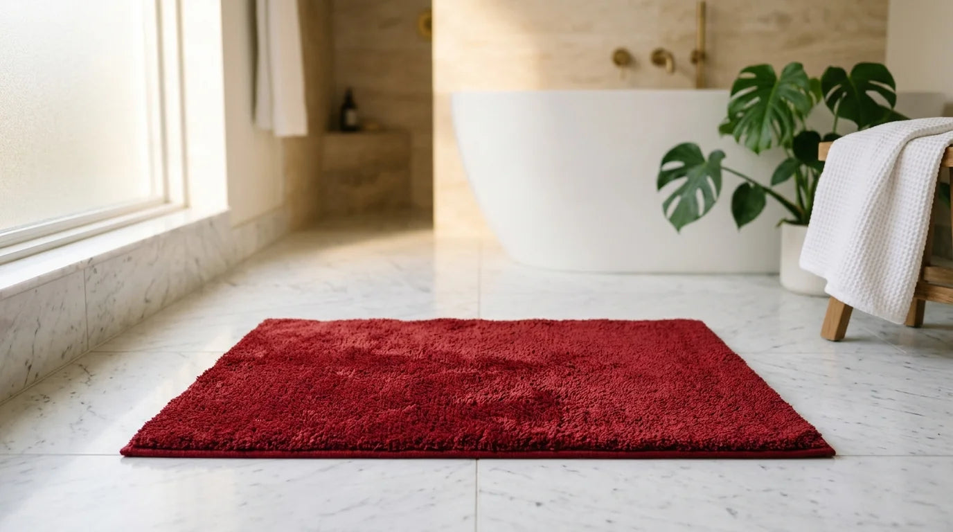 Banner Tapis de bain rouge