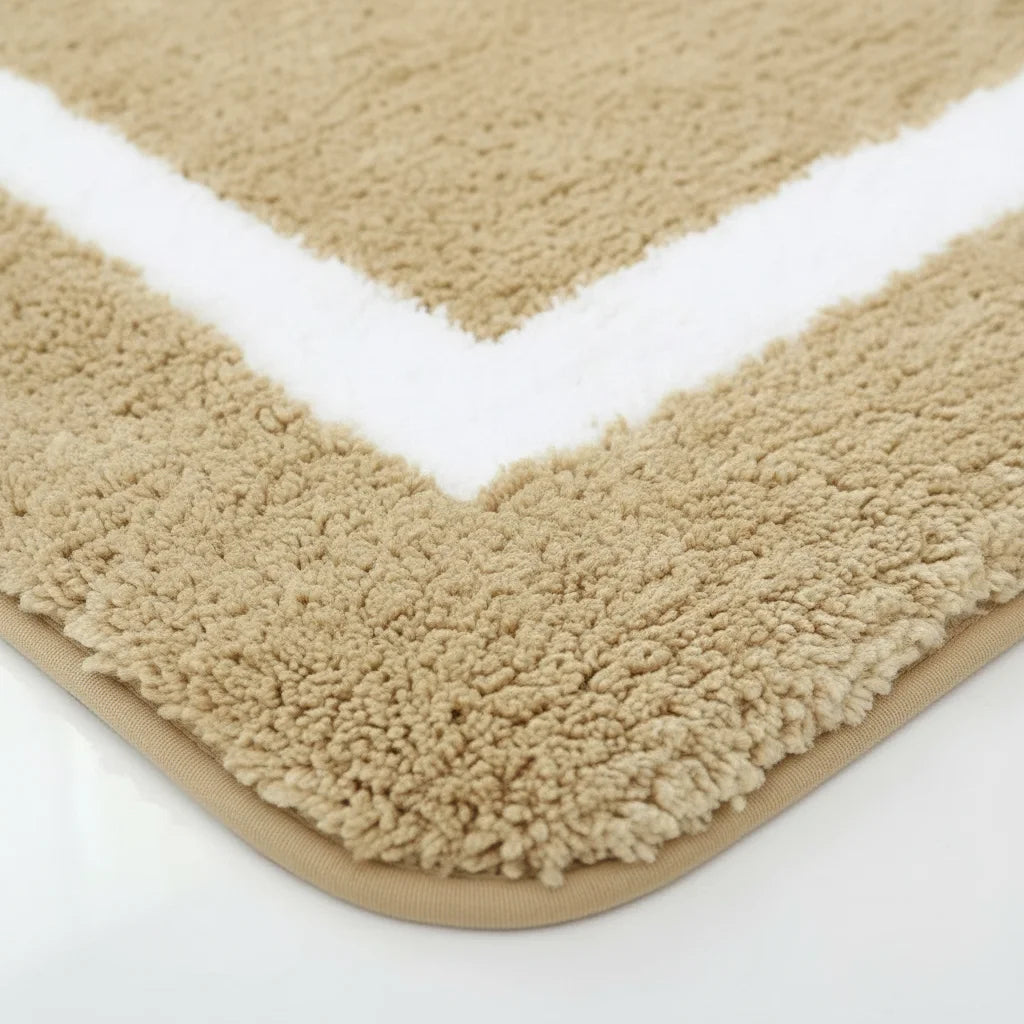 Grand Tapis Absorbant pour Salle de Bain Beige Sable