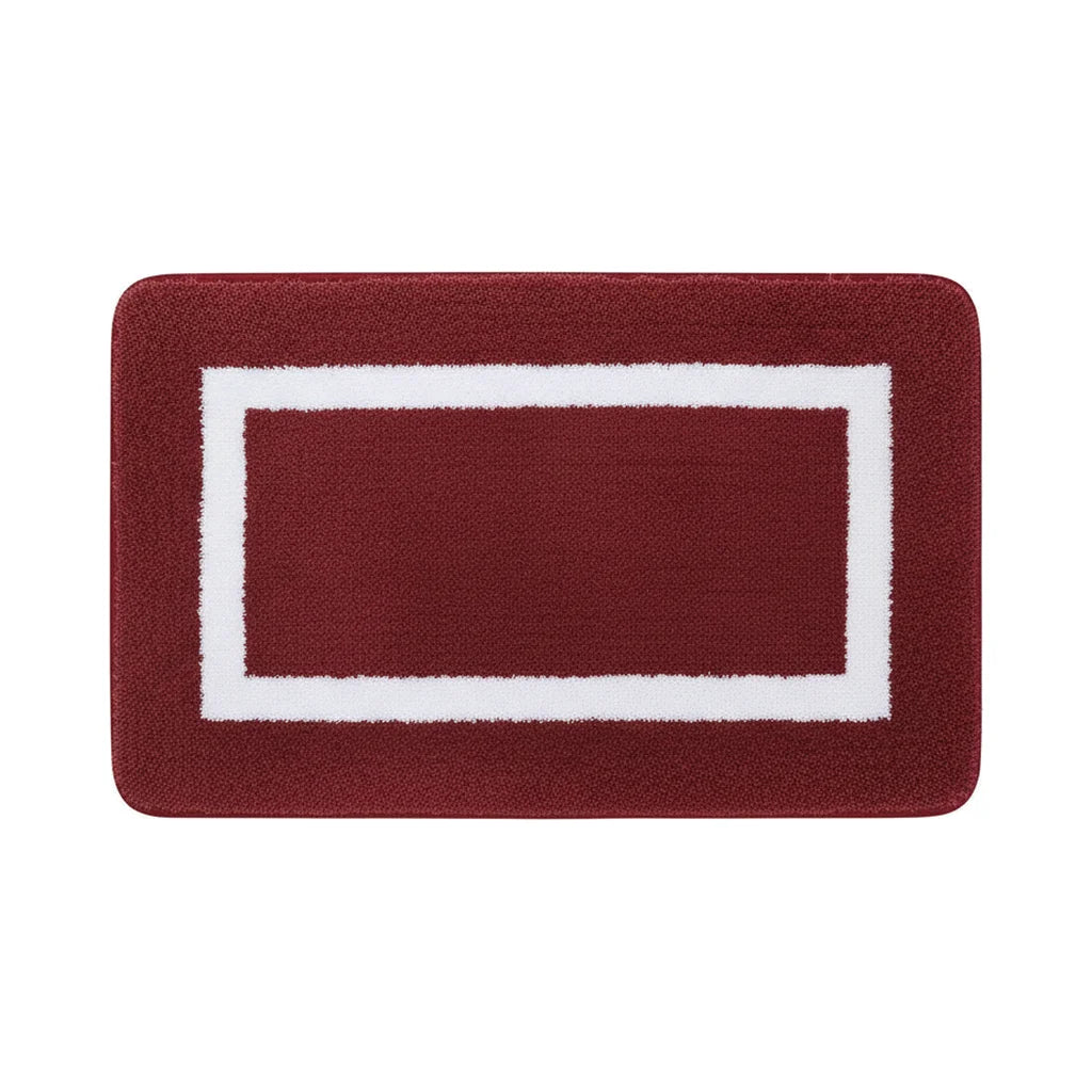 Grand Tapis Absorbant pour Salle de Bain Rouge bordeaux