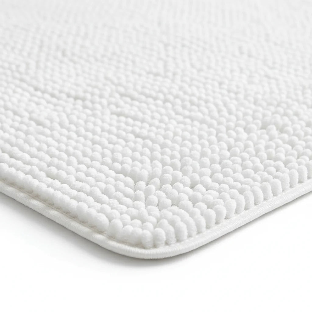 Grand Tapis de Bain Blanc 60x180cm