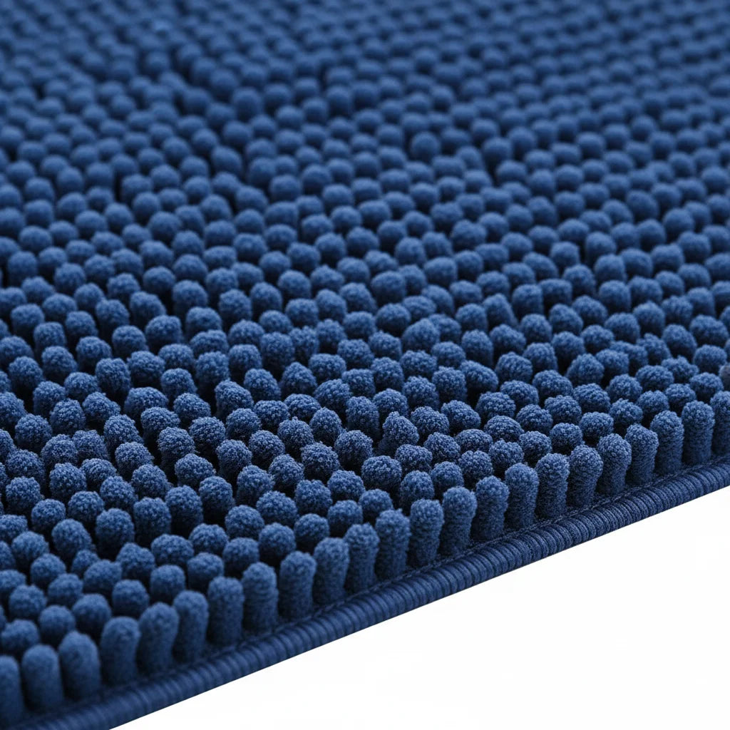 Grand Tapis de Bain Bleu Marine 60x180cm