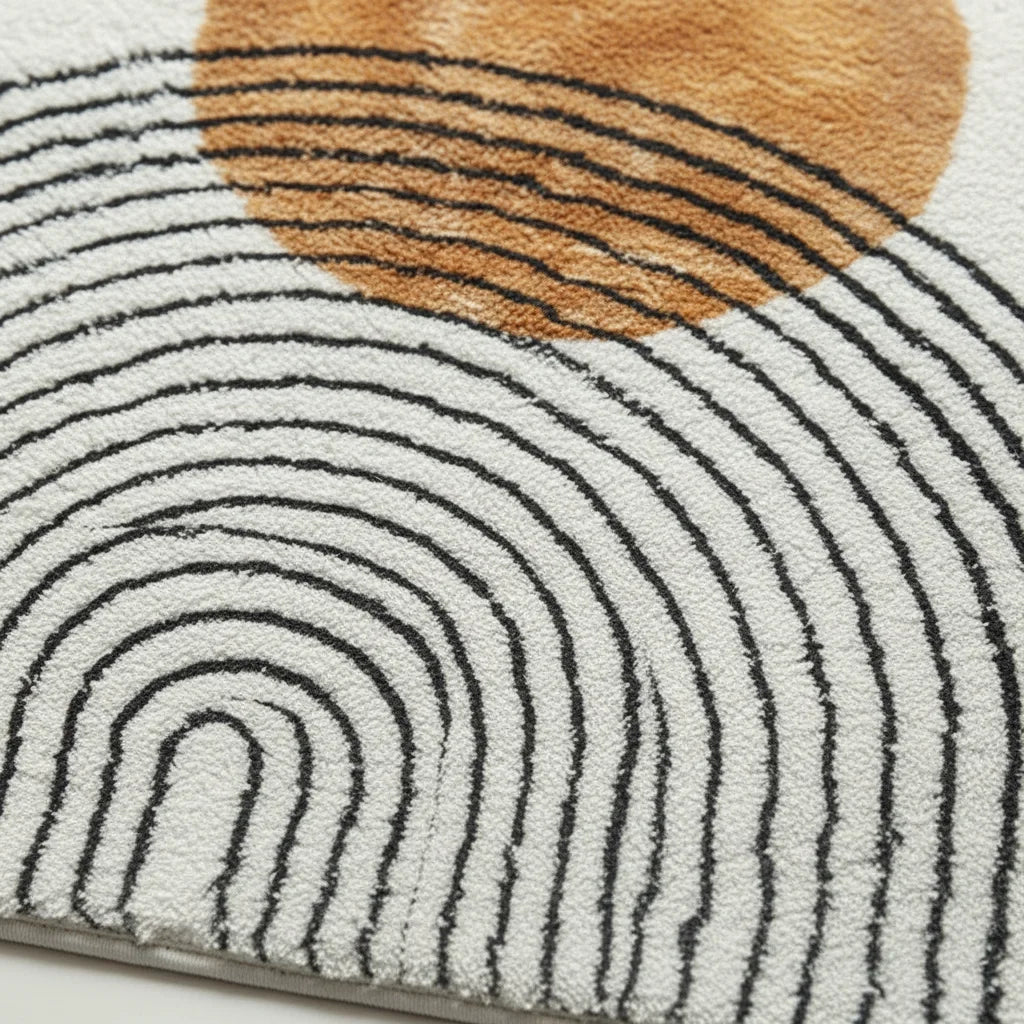 Grand Tapis de Bain Marron Design