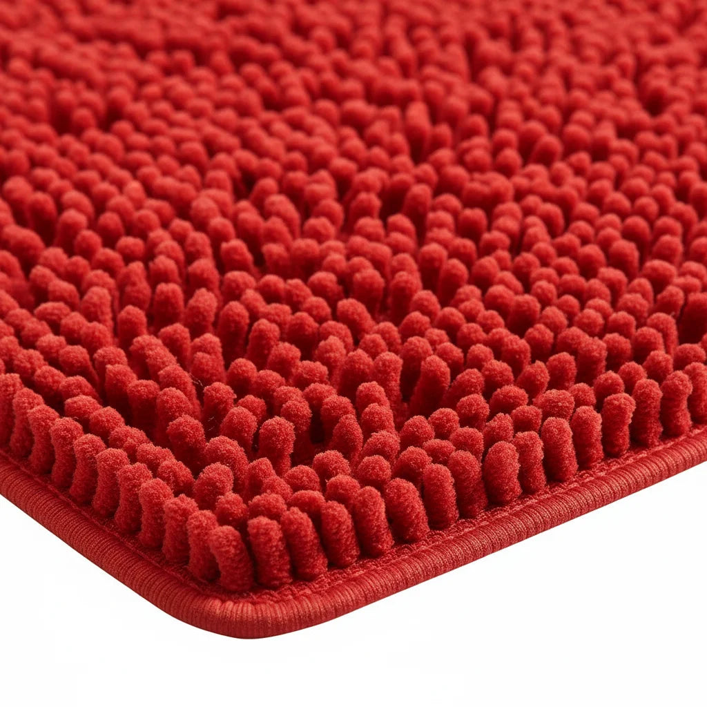 Grand Tapis de Bain Rouge 60x180cm