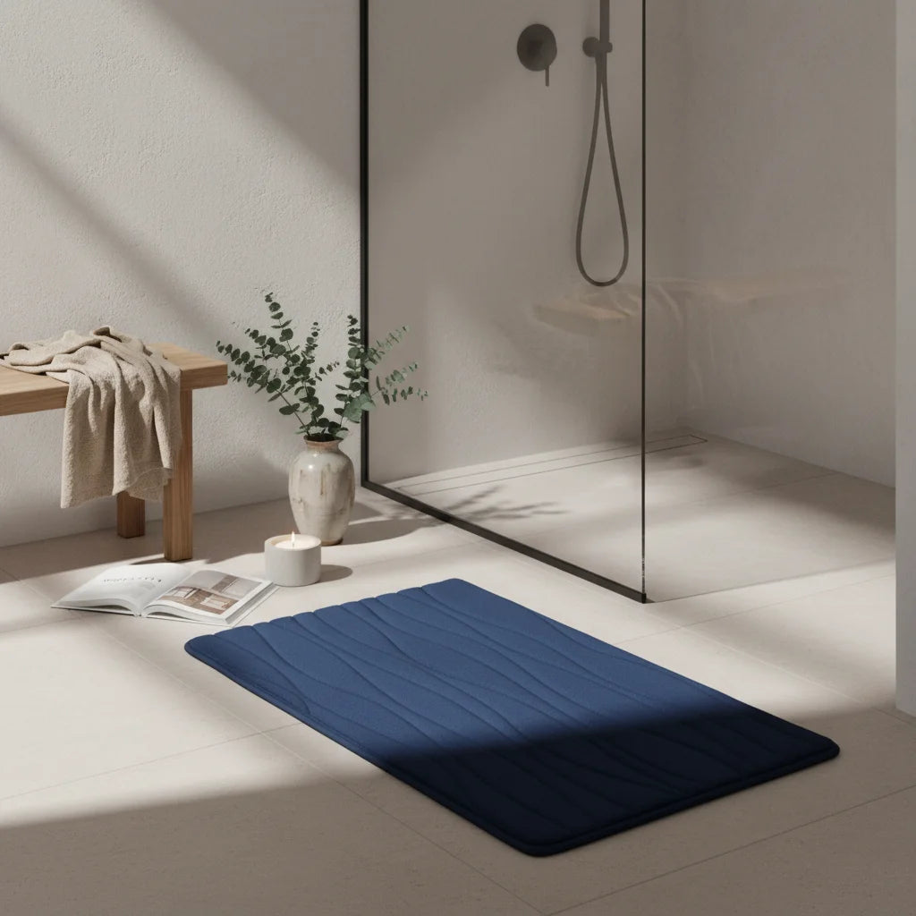 Petit Tapis De Bain Bleu Nuit