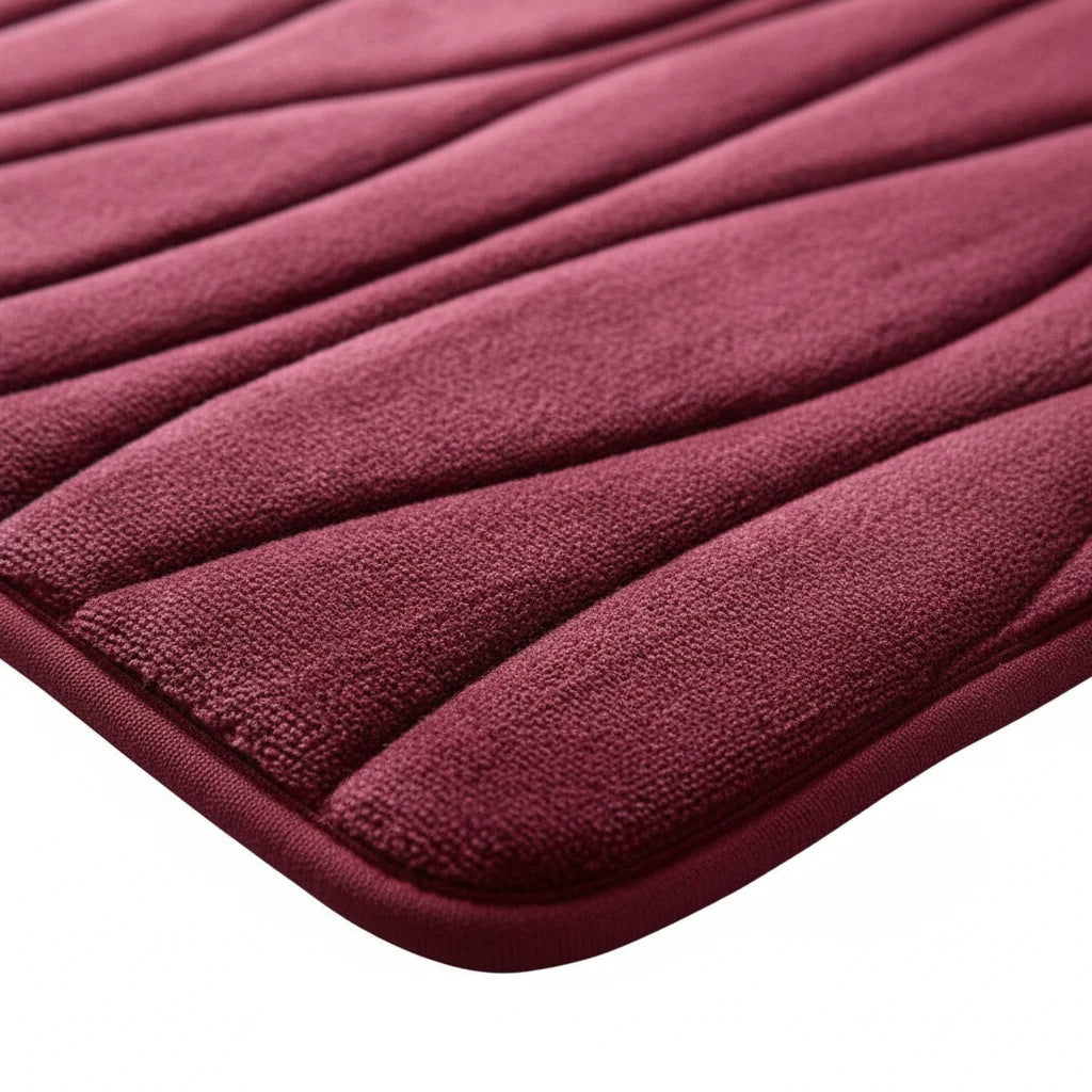 Petit Tapis De Bain Bordeaux Velours