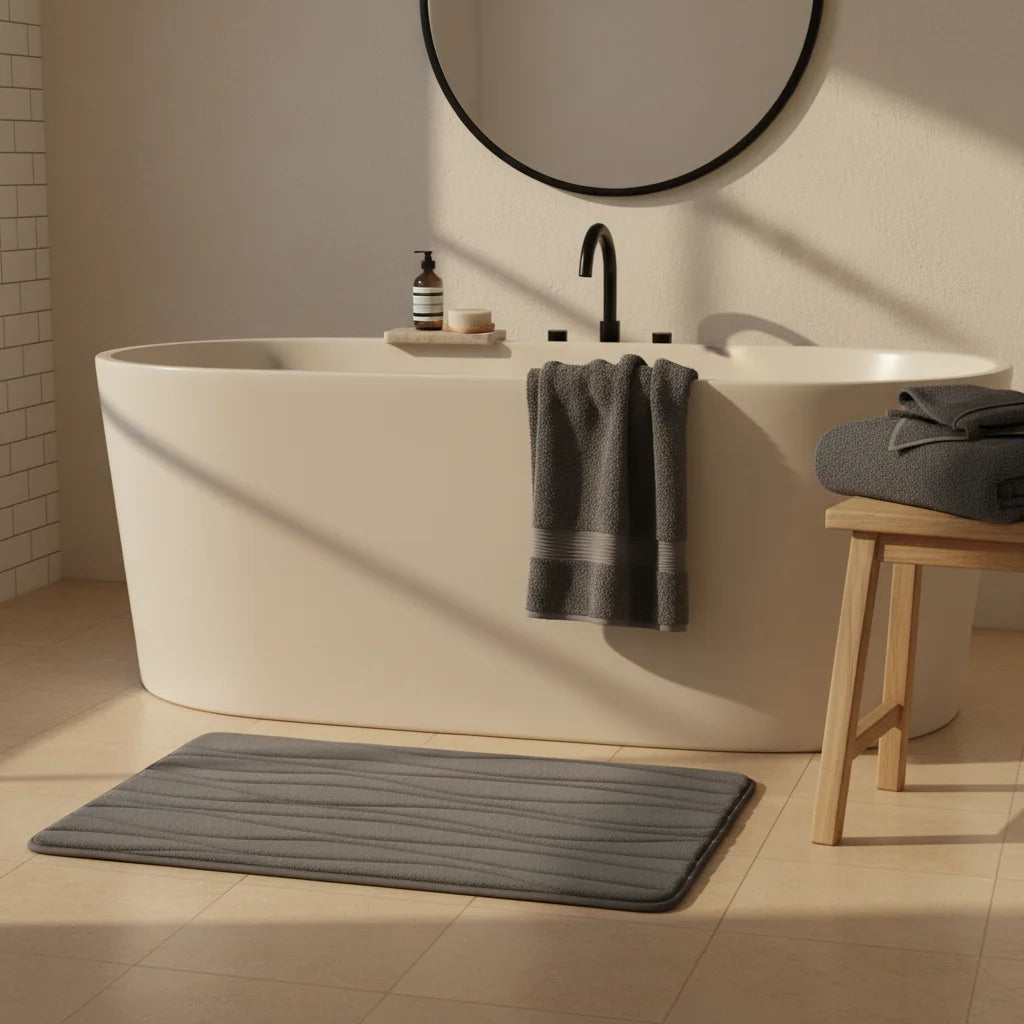 Petit Tapis De Bain Gris Anthracite