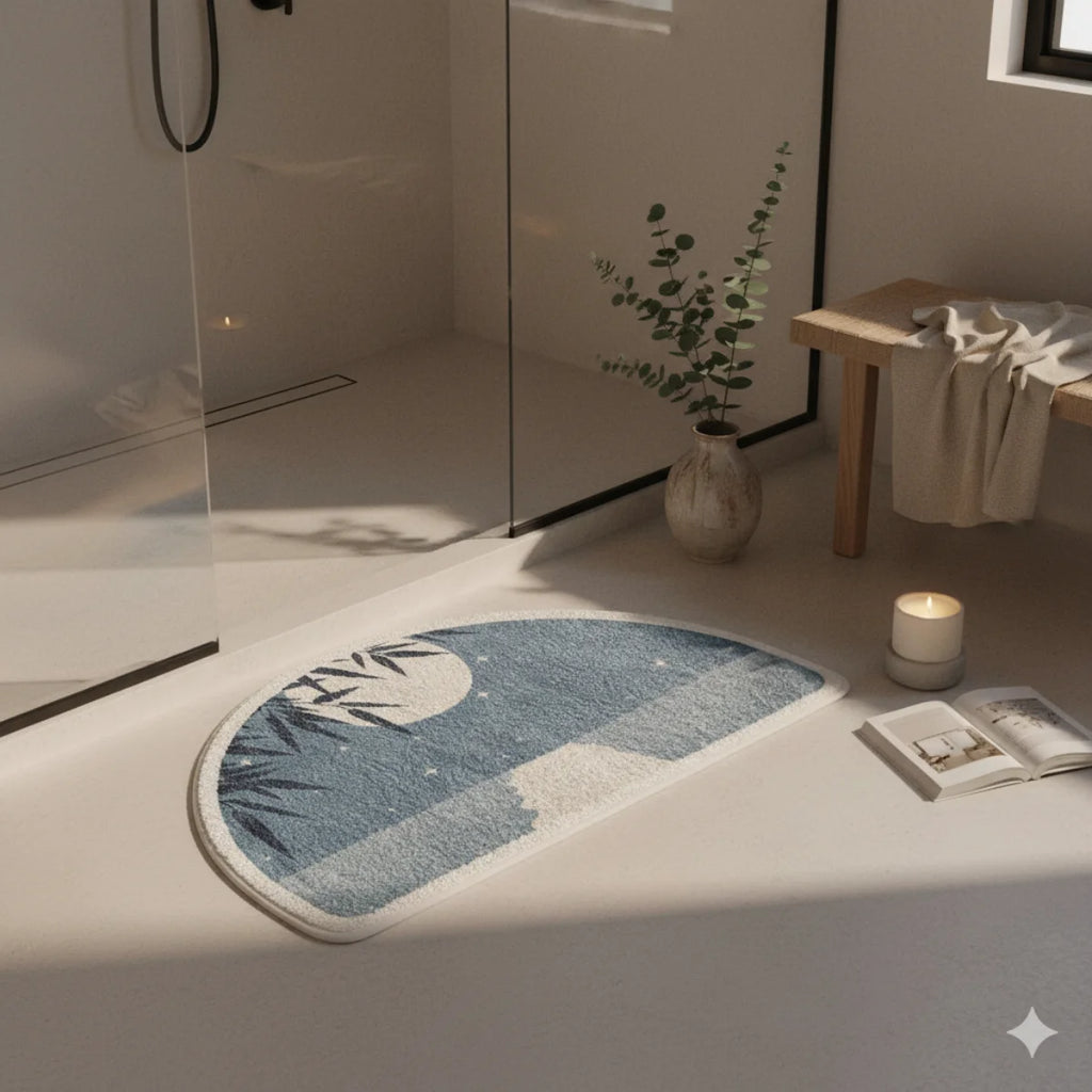 Petit Tapis Salle De Bain Demi Lune 40x60cm