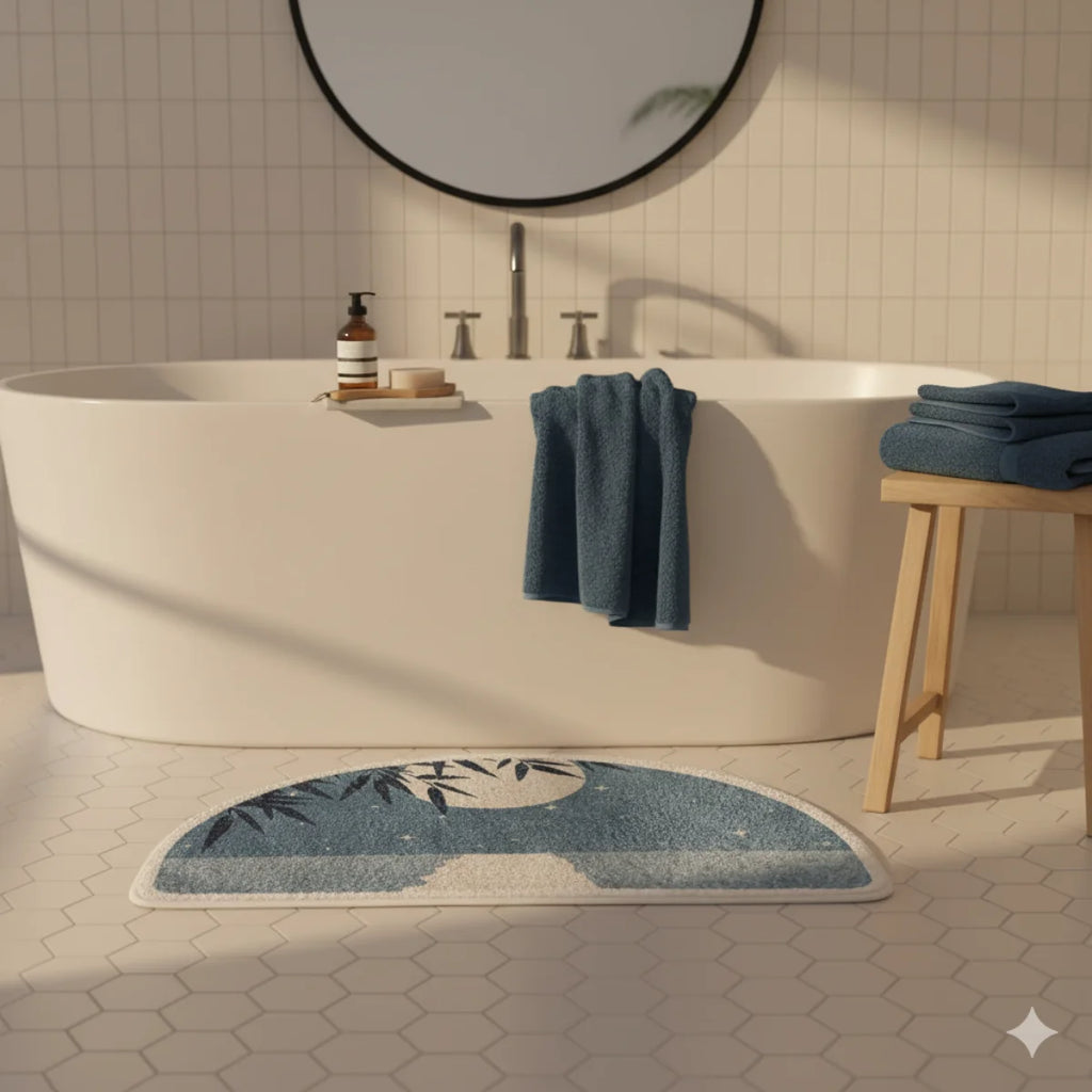 Petit Tapis Salle De Bain Demi Lune 40x60cm