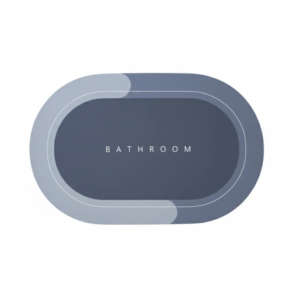 SlipSheild - Tapis Salle de Bain Bleu Bicolore