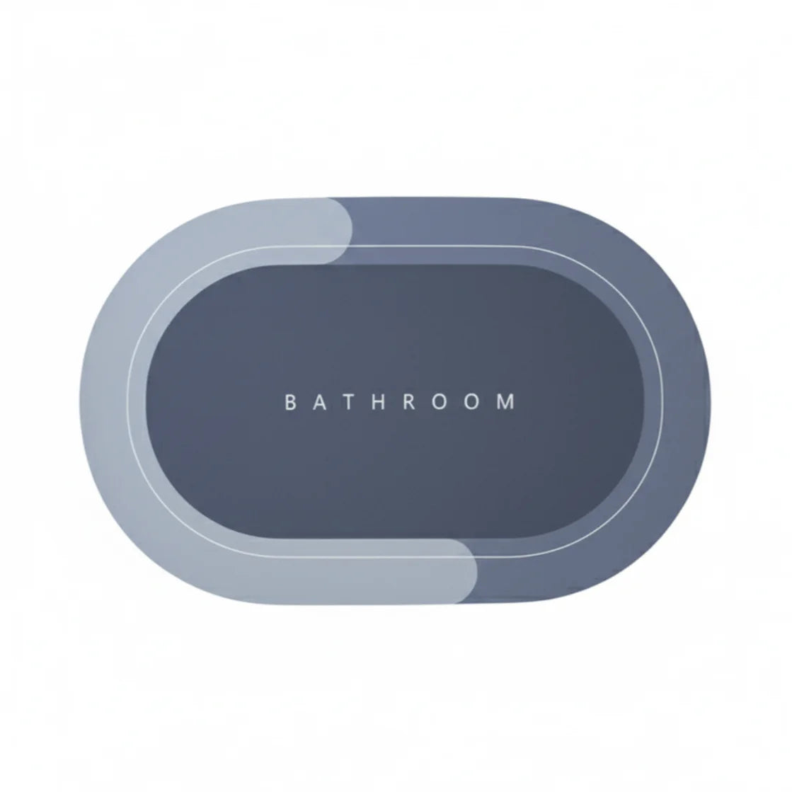SlipSheild - Tapis Salle de Bain Bleu Bicolore