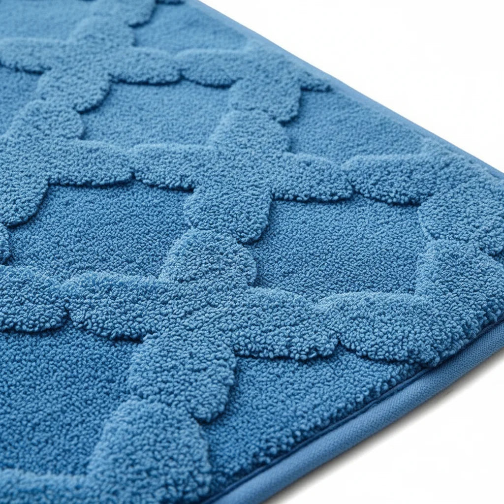 Tapis Absorbant Microfibre Salle De Bain Bleu Canard