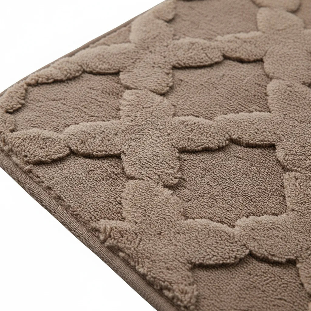 Tapis Absorbant Microfibre Salle De Bain Taupe Rosé