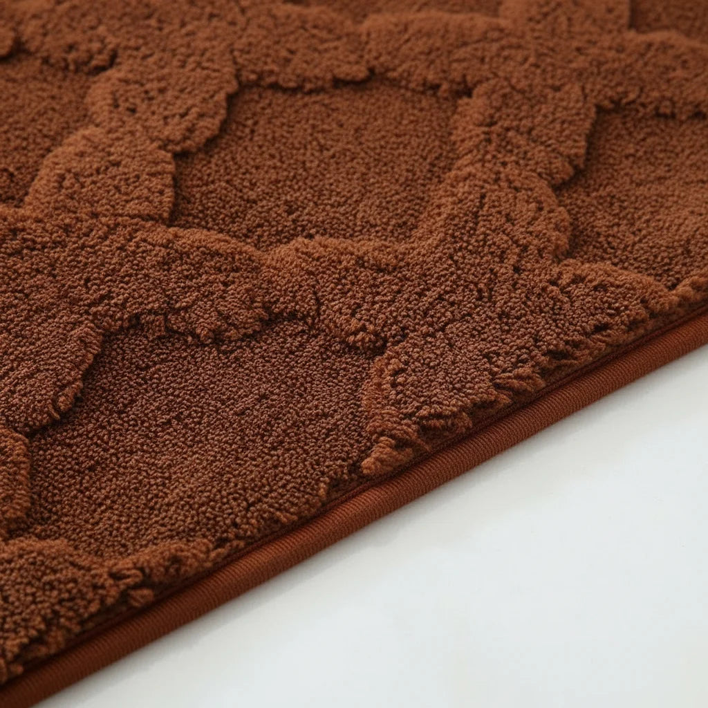 Tapis Absorbant Microfibre Salle De Bain Marron Chocolat