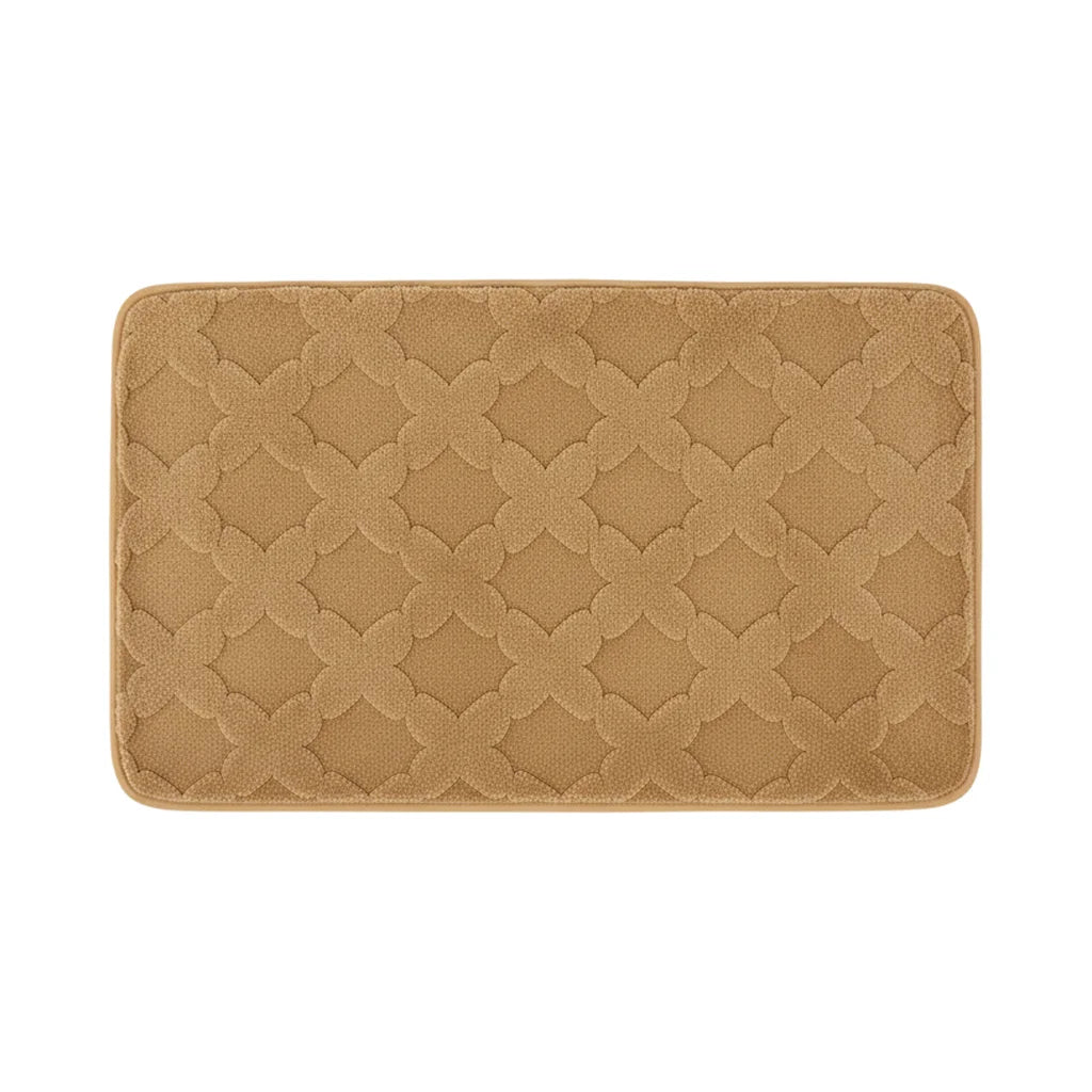 Tapis Absorbant Microfibre Salle De Bain Beige Doré