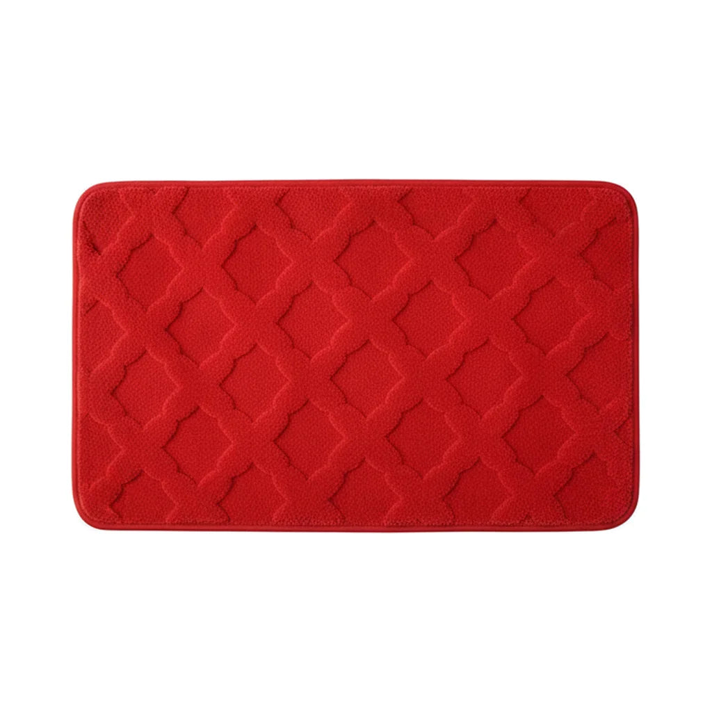 Tapis Absorbant Microfibre Salle De Bain Rouge Vif