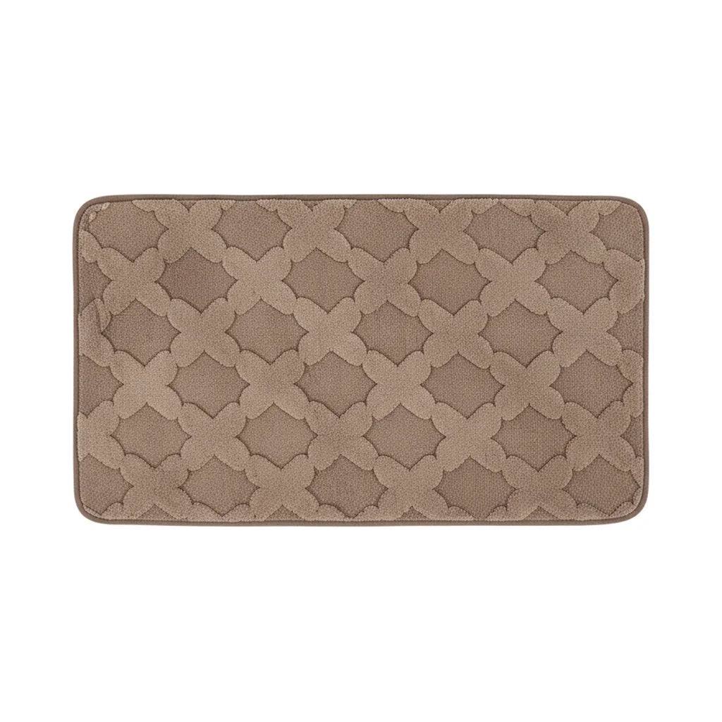 Tapis Absorbant Microfibre Salle De Bain Taupe Rosé