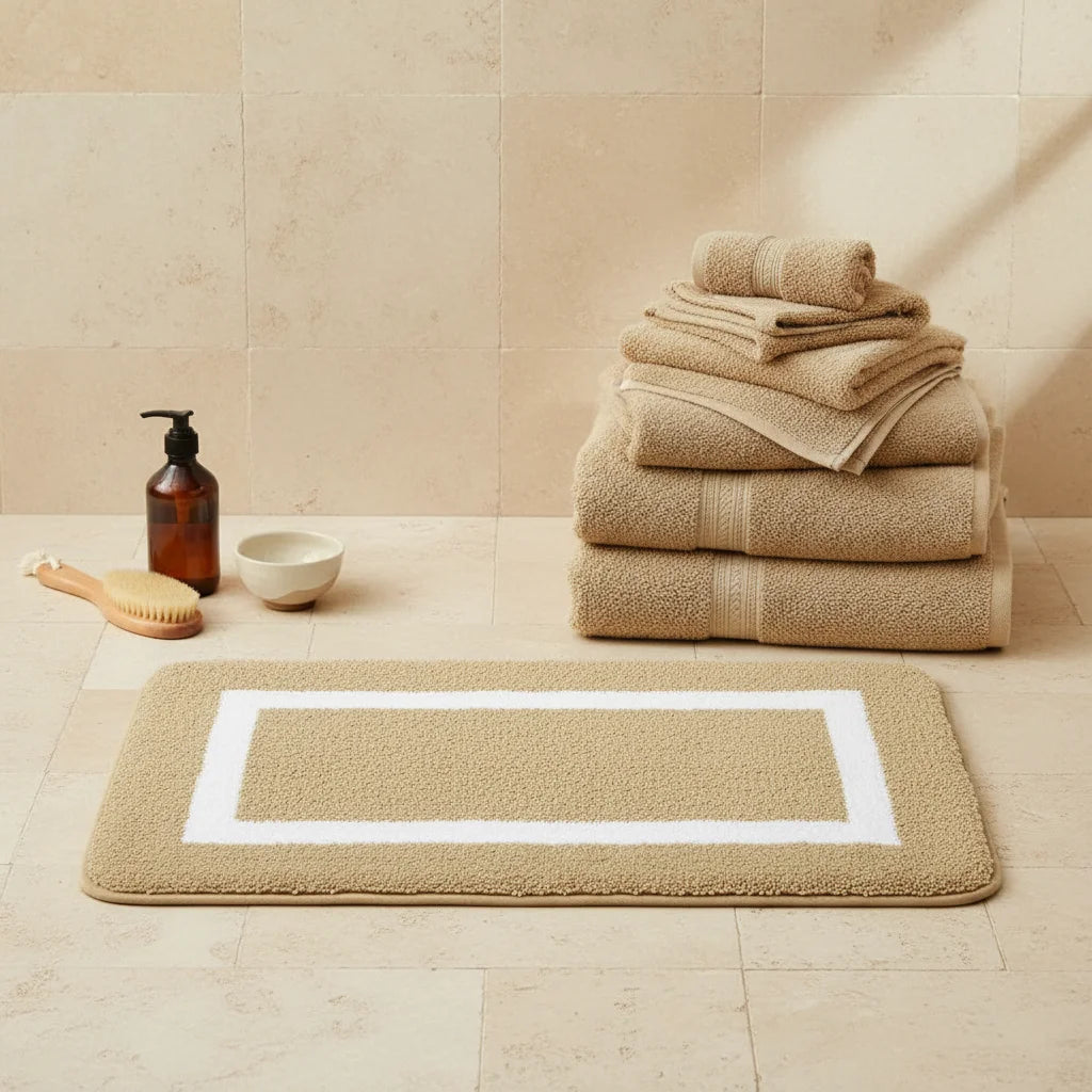 Tapis Absorbant Salle De Bain Beige Beaver 60x90cm