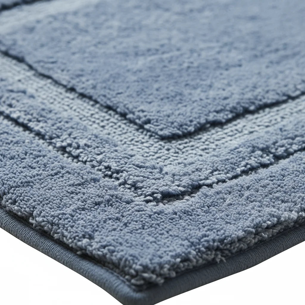 Tapis Absorbant Salle de Bain Bleu Acier