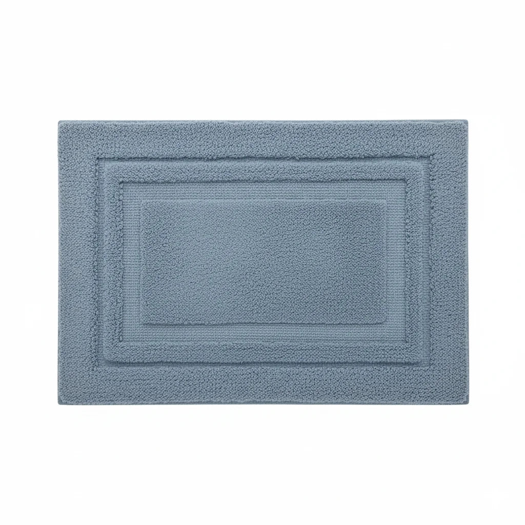Tapis Absorbant Salle de Bain Bleu Acier