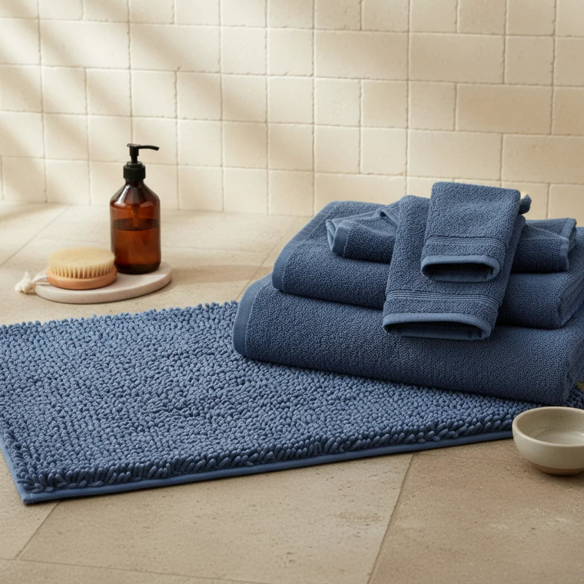 Tapis Chenille Salle De Bain Rouge Brique