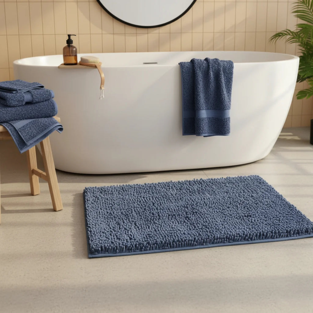 Tapis Chenille Salle De Bain Rouge Brique