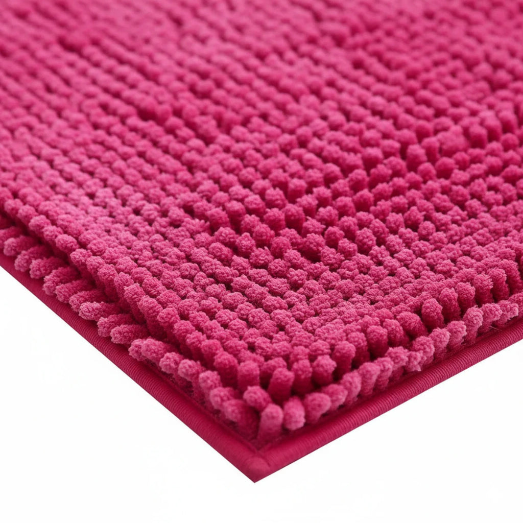 Tapis Chenille Salle De Bain Fuchsia Intense