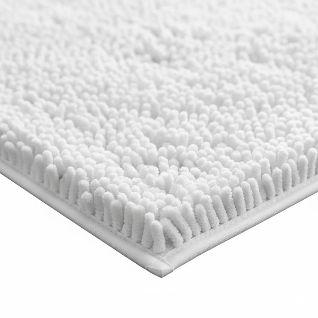 Tapis Chenille Salle De Bain Blanc Neige