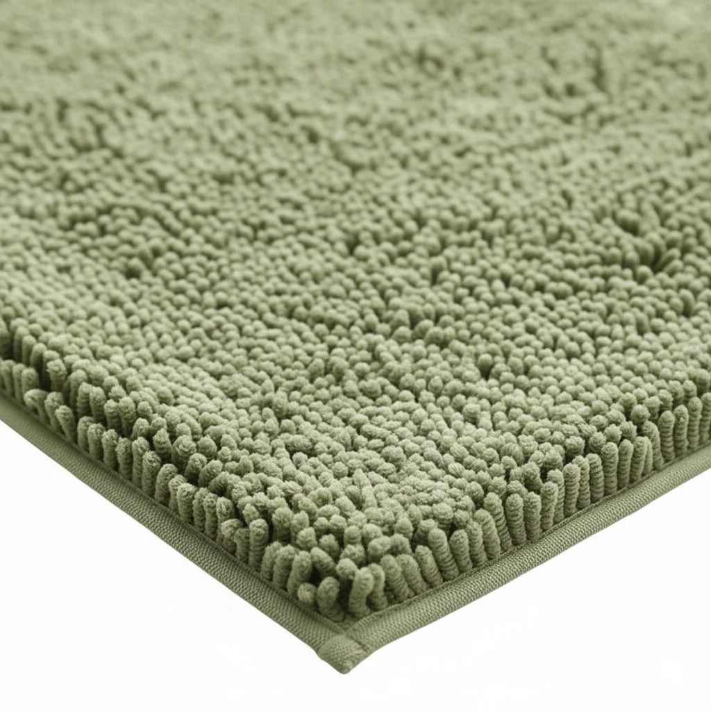 Tapis Chenille Salle De Bain Vert Olive