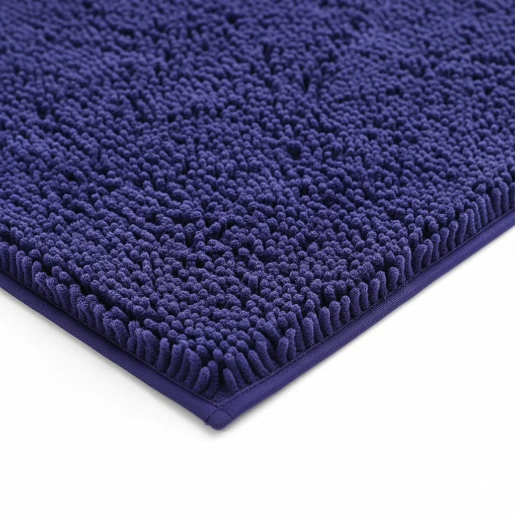 Tapis Chenille Salle De Bain Violet Profond