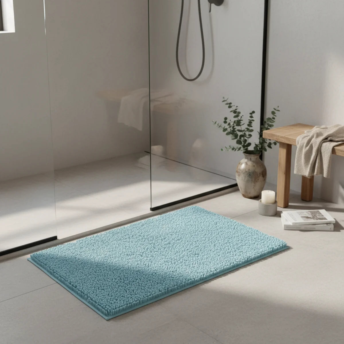 Tapis Chenille Salle De Bain Taupe Foncé