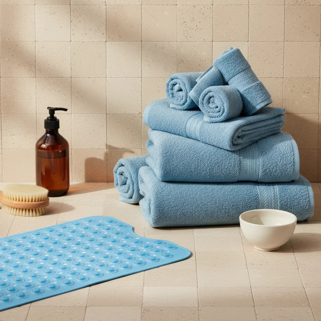 Tapis de Baignoire Antidérapant Bleu