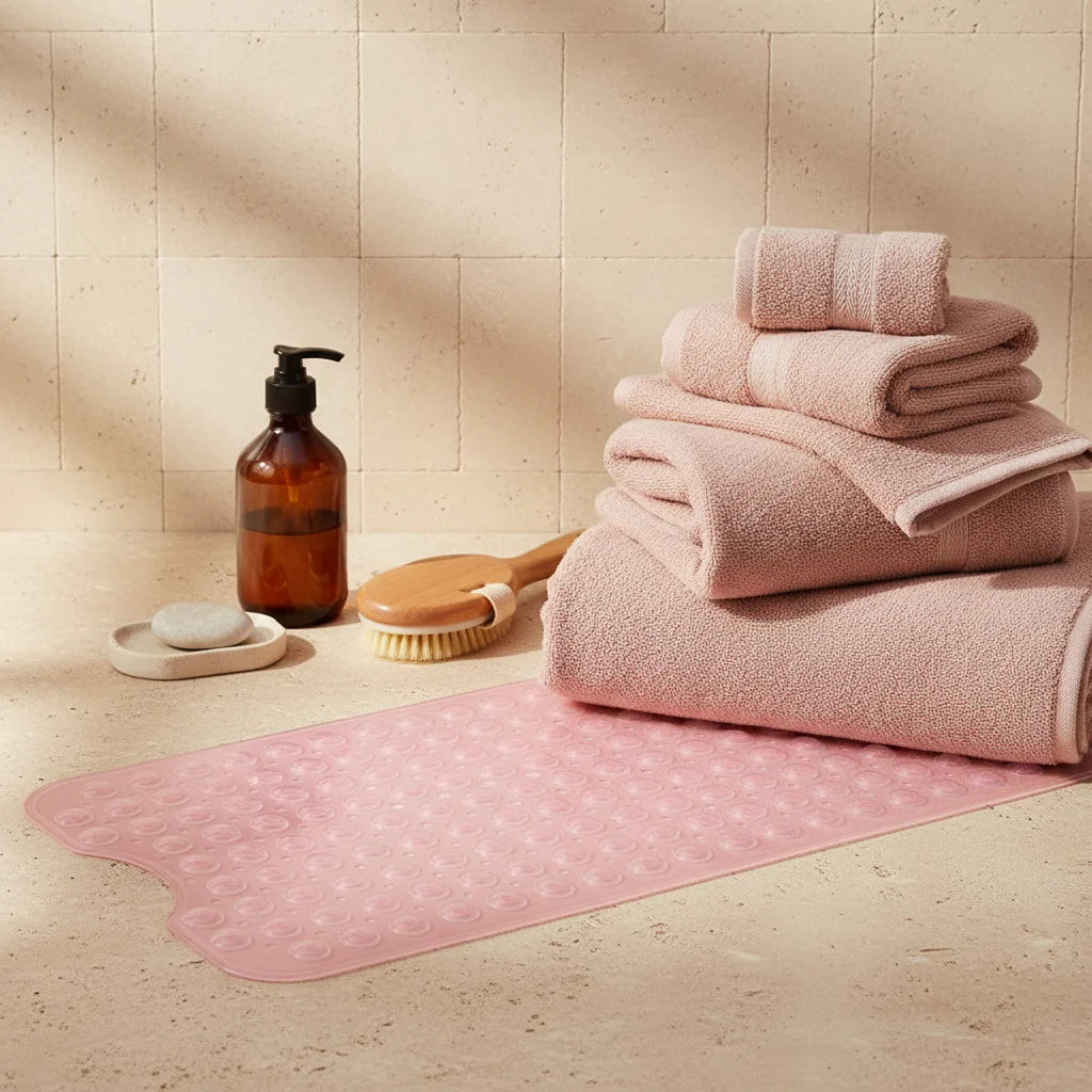 Tapis de Baignoire Antidérapant Rose