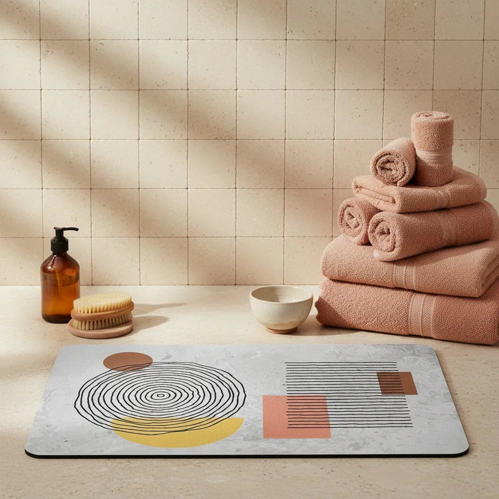 Tapis De Bain Absorbant Terre De Diatomée