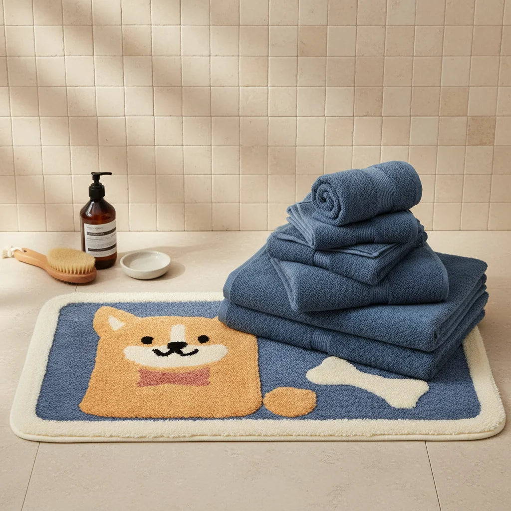Tapis De Bain Animaux Chien Joyeux